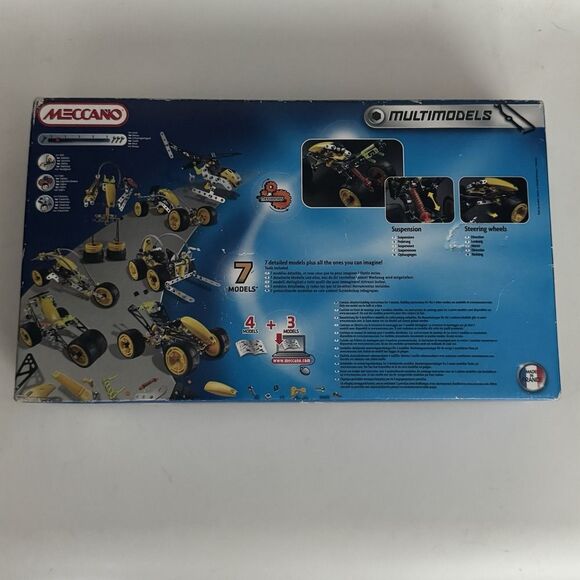 Meccano *New & Sealed* 7 Multi Model Set Bike 190 Parts. Model 4550 - Picture 2 of 5